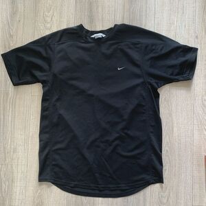 Nike Short Sleeve Active Shirt Crew Neck Pullover Black Mens XL
